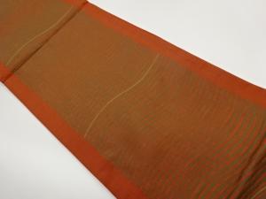 木屋太製　変わりよろけ横段模様織出し袋帯